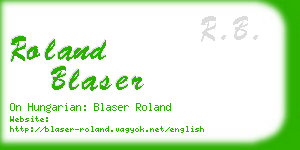 roland blaser business card